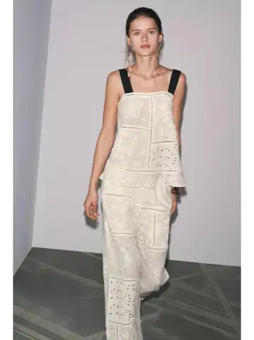 패치워크 자수 팬츠 zara
