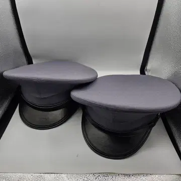 미사용품 경비 제복 모자 그레이 경비원 메쉬 모자 2개 세트