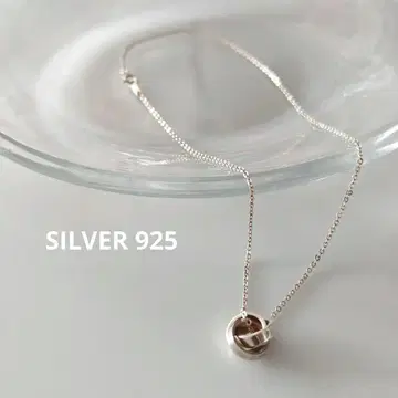 실버 925 3중 레이어드 반지 모티브 목걸이 펜던트
