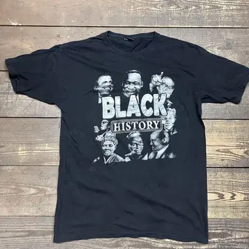 2XL BLACK HISTORY 티셔츠 흑인 위인 말콤 X 킹 목사