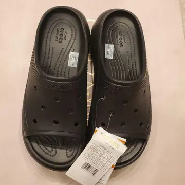 Crocs 블랙 샌들 힐 5.5cm 미사용 새상품 빅 사이즈