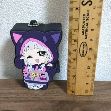 보라색 사키 시온 보이스 키링