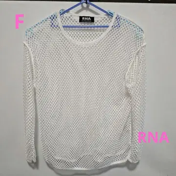 RNA 화이트 메쉬 긴팔 티셔츠