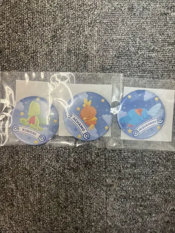 포켓몬 슬립 캔뱃지 3개 세트 미즈고로 아차모 키모리