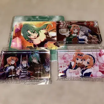 히구라시노 나쿠고에 나카에 웹 복권 아크릴 블록 코스터 4종 세트