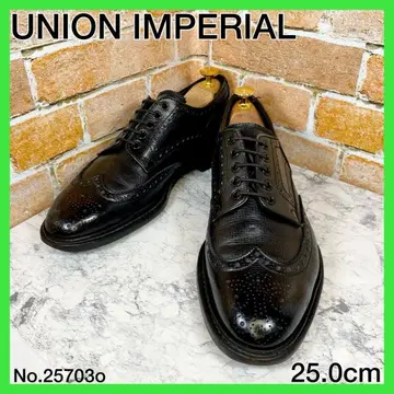 [남성용 브랜드 가죽 신발] UNIONIMPERIAL 윙팁 7 블랙