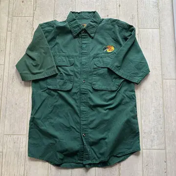 Bass Pro Shops 반팔 워크 셔츠 다크 그린