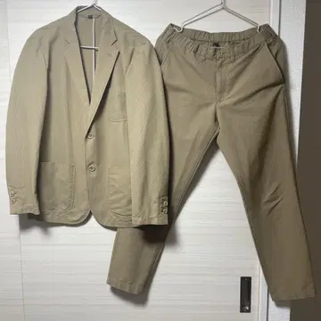 무인양품 베이지 시어서커 캐주얼 수트 S