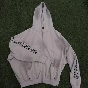 워싱 지퍼 후드 티/y2k