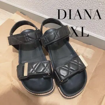 다이애나 퀼팅 샌들 블랙