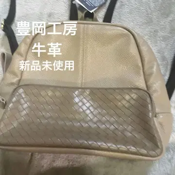 미사용 새상품/토요오카 공방 백팩 소가죽 메쉬 도서 가죽