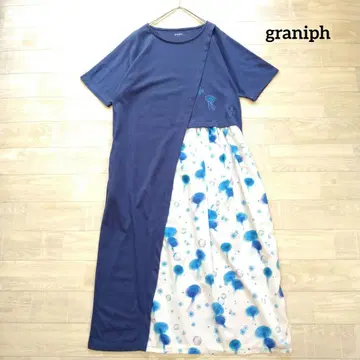 graniph 그라니프 해파리 프린트 레이어드 원피스 M