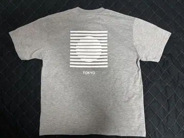 THE NORTH FACE 숏 슬리브 백 로고 크루 그레이