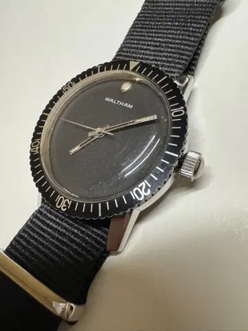 WALTHAM 수동 와인딩 다이버 밀리터리 70년대