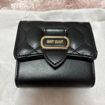 MARY QUANT 블랙 3단 폴더형 지갑