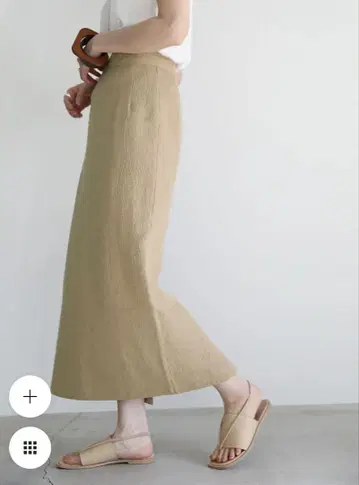 셀렉트 모카 린넨 라이크 타이트 스커트 S 사이즈