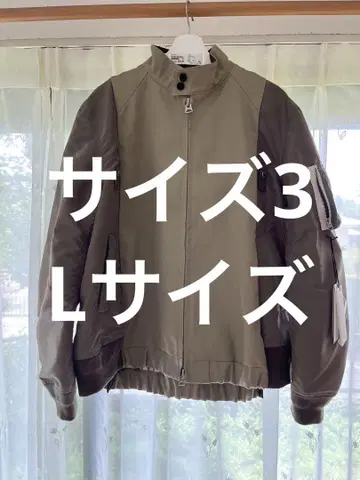 Sacai 한정판 오픈 기념 집업 자켓 사이즈 3 베이지