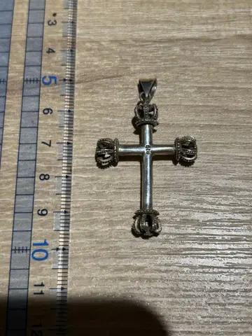 실버 크로스 펜던트 탑