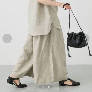 카구레 린넨 와이드 팬츠 내추럴 어반 리서치