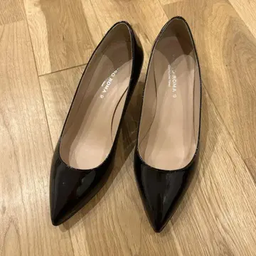 CORSO ROMA 9 블랙 하이힐 38 에나멜