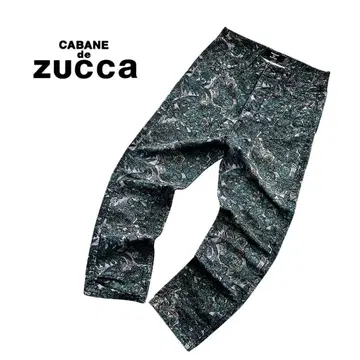 CABAN de zucca 보태니컬 무늬 소프트 사루엘 팬츠