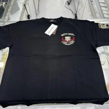 (3) 브레이브맨 BETTY BOOP 블랙 자수 티셔츠 2XL