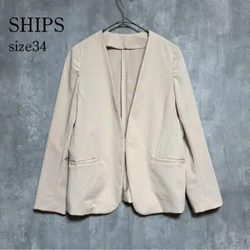 SHIPS 쉽스 워셔블 노라펠 자켓 노카라 베이지