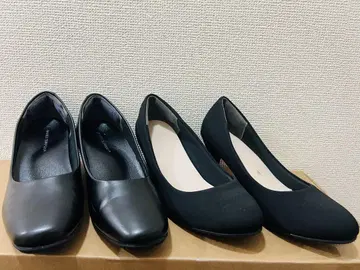 블랙 펌프스 2켤레 세트 24 24.5 취업 힐 높이 5-6cm