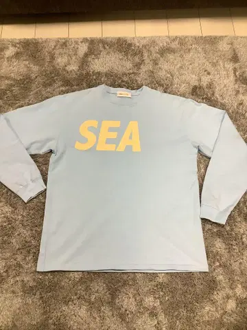 WIND AND SEA 긴팔 티셔츠 스카이블루