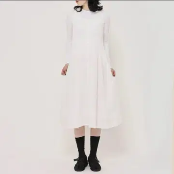 허리 셔링 코튼 원피스 TINA: JOJUN