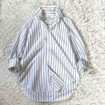 프랭크 & 아이린 코튼 린넨 스키퍼 셔츠 화이트 계열 넉넉한