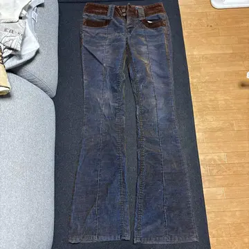 다크 블루 부츠 컷 데님 히피 아카이브 archive