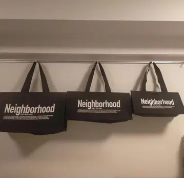 Neighborhood 블랙 토트백 3개 세트
