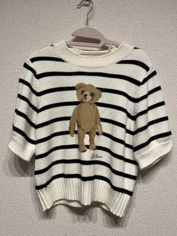 LILY BROWN Lily Bear 케이블 니트 풀오버 보더