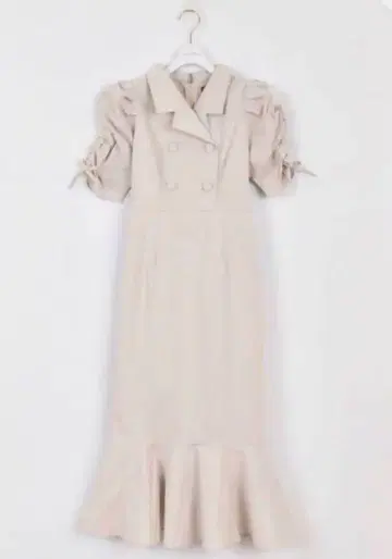 evelyn 에블린 오픈 카라 머메이드 원피스 핑크