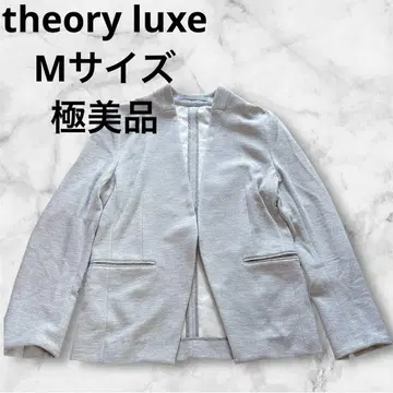 theory luxe 띠어리 럭스 노카라 자켓 라이트 그레이