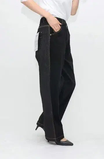 미사용 praia 프라이아 UN3D 덥스타 24AW 별진 절개 데님 26