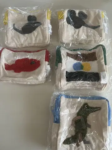 레오레오니 프렌즈 사가라 자수 파우치 5종 세트