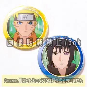NARUTO J-WORLD 나루토와 사스케 청춘기 캔뱃지 2개 세트