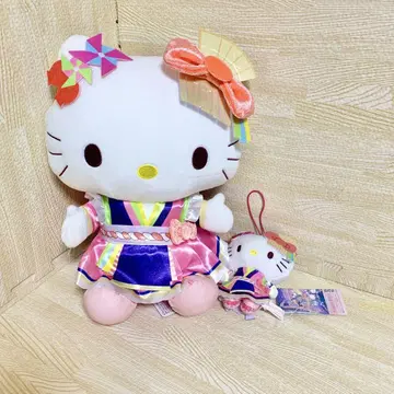 퓨로랜드 콜라보 헬로키티 봉제 인형 마스코트 남코