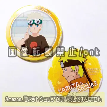 NARUTO J-WORLD 나루토 유년기 가로 얼굴 캔뱃지 2개 세트