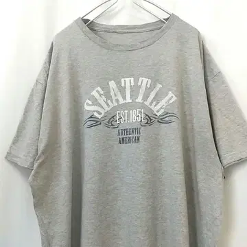 SEATTLE 오센틱 아메리카 티셔츠 그레이 XL 상당 해외 구제 의류