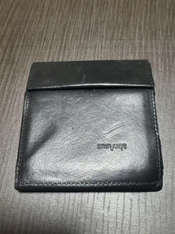 abrAsus (아브라사스) 얇은 지갑, 두 번 접는 타입, 블랙