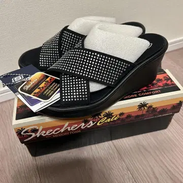 Skechers Cali 블랙 샌들