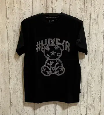 LUXE/R 큐빅 베어 반팔 티셔츠