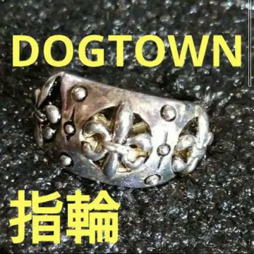 DOGTOWN 반지 실버풍 반지 스포츠 락 스타일 V 스타일 K