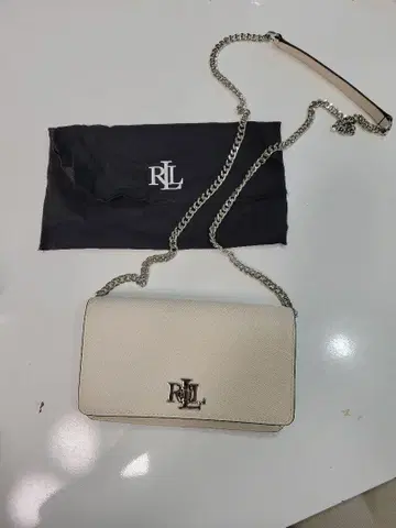 랄프 로렌 숄더백 화이트