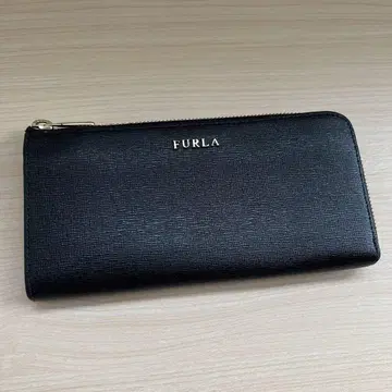 새상품급 훌라 장지갑 두겹 지갑 FURLA 가죽 블랙 여성용