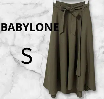 바빌론 BABYLONE 일레헴 랩 스타일 스커트 카키 36 S 사이즈