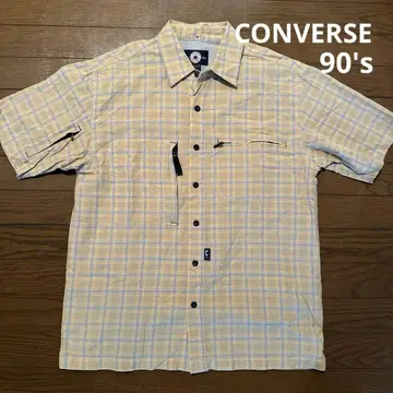 CONVERSE 90s 빈티지 반팔 체크 셔츠